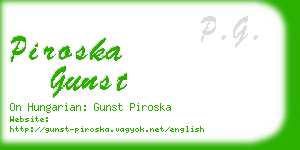 piroska gunst business card